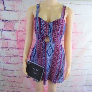 Rue 21 Womens Tribal Aztec Skater Dress M